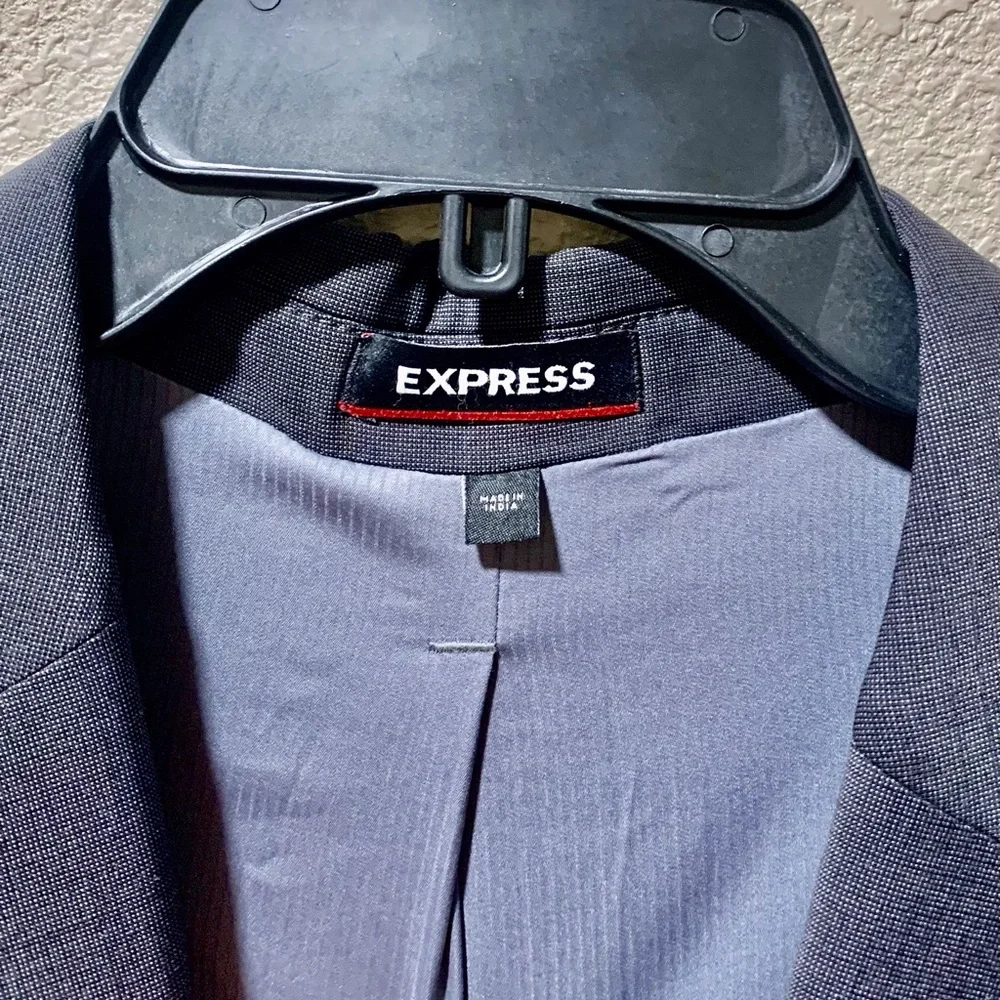 Express Men's Dark Charcoal Two-Piece Suit